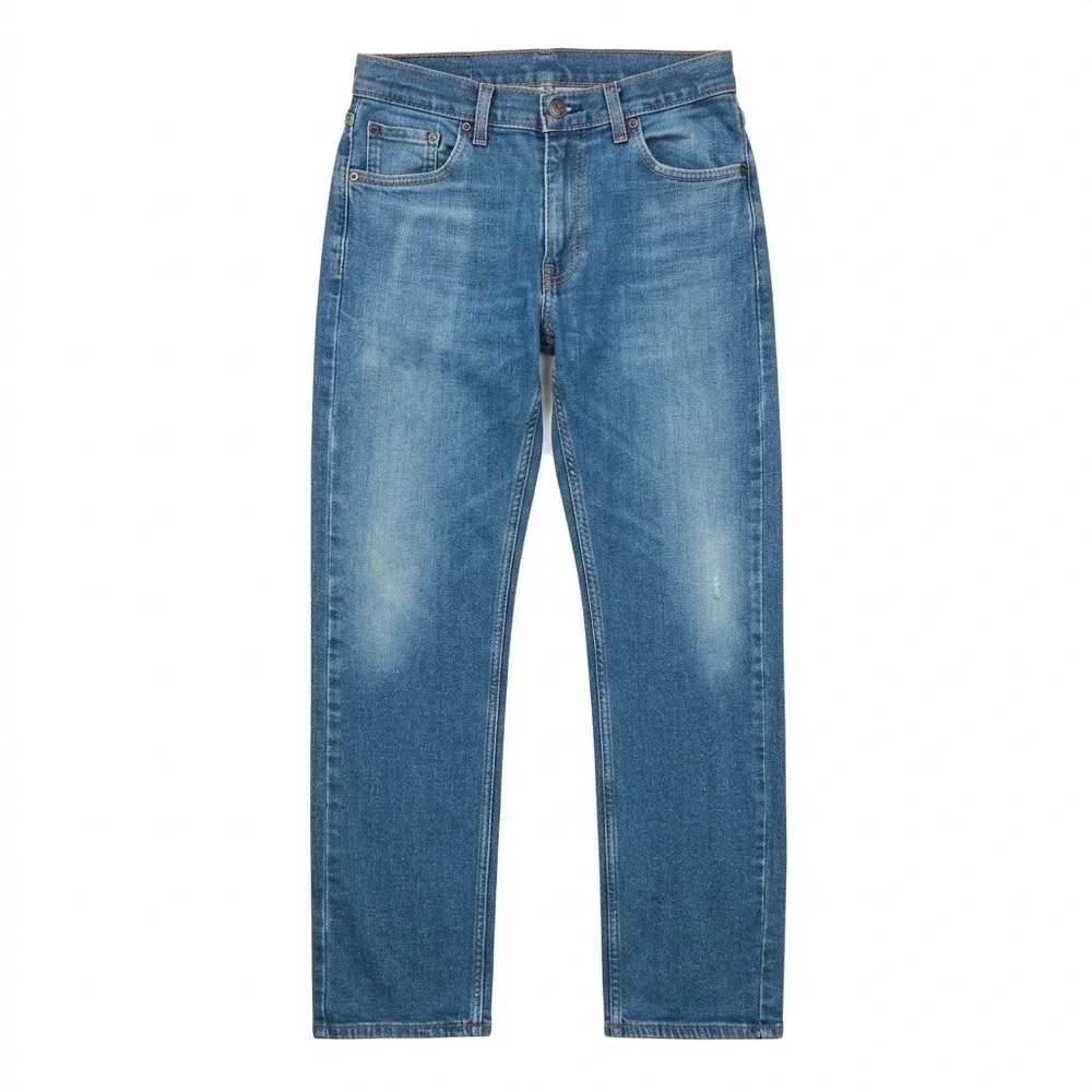 Levi's 505 Regular Fit Jeans Mens 30x30 Blue Stretch Straight Leg Denim Levi